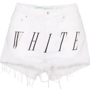 Off white. White shorts